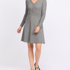 Market & Spruce Charcoal Long Sleeve Dress